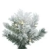 Vickerman Flocked Castle Pine Potted Artificial Christmas Tree