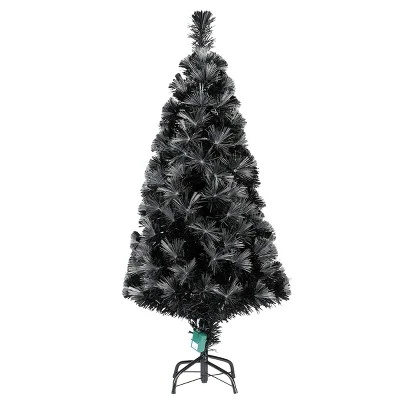 National Tree Company 4 ft. Black Fiber Optic Tree with Candy Corn Color Lights 4 National Tree Company 4 ft. Black Fiber Optic Tree with Candy Corn Color Lights - Image 4