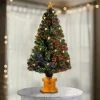 National Tree Company 48" Fiber Optic Fireworks Tree with Gold Lanterns