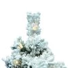 Vickerman Flocked Alaskan 36 Inch Frosted Prelit Artificial Holiday Tree with 100 Italian White LED Lights for Holiday Season