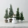 Sullivans Artificial Set of 2 Mini Trees 17.5"H & 22"H Green