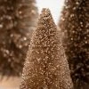 Sullivans Artificial Gold Bottlebrush Tree Gold 6.5"H Set of 3