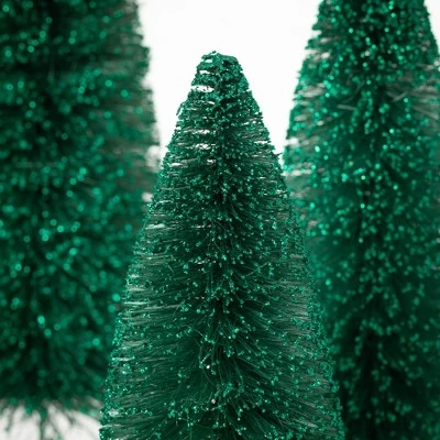 Sullivans Artificial Green Bottlebrush Tree Green 15.5"H Set of 3 1 Sullivans Artificial Green Bottlebrush Tree Green 15.5"H Set of 3