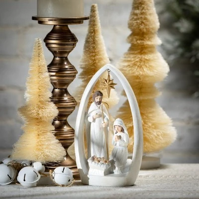 Sullivans Artificial Finial Bottlebrush Tree Cream 15.5"H Wood Set of 3 2 Sullivans Artificial Finial Bottlebrush Tree Cream 15.5"H Wood Set of 3 - Image 2