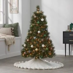 4.5' Pre-Lit Virginia Pine Artificial Christmas Tree Clear Lights - Wondershop™