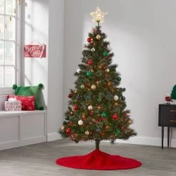 6' Pre-Lit Traditional Virginia Pine Artificial Christmas Tree Multicolor Lights - Wondershop™