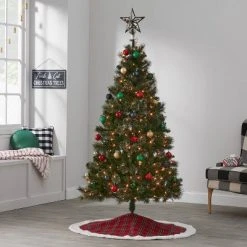 6' Pre-Lit Traditional Virginia Pine Artificial Christmas Tree Clear Lights - Wondershop™