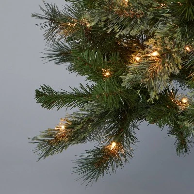 6' Pre-Lit Traditional Virginia Pine Artificial Christmas Tree Clear Lights - Wondershop™ 2 6' Pre-Lit Traditional Virginia Pine Artificial Christmas Tree Clear Lights - Wondershop™ - Image 2