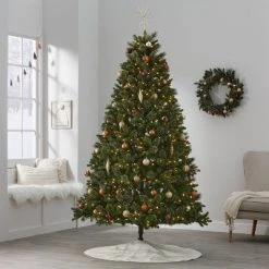 7.5' Pre-Lit LED Full Virginia Pine Artificial Christmas Tree Warm White Lights with AutoConnect - Wondershop™