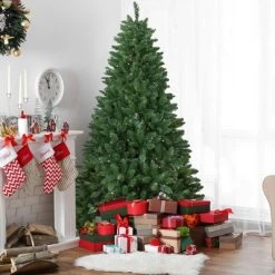 Northlight 7.5' Pre-Lit Twin Lakes Fir Artificial Christmas Tree - Clear Lights
