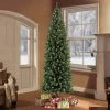 7.5ft Pre-lit Slim Artificial Christmas Tree Newcastle Fir - Puleo