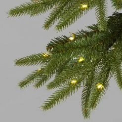 4' Pre-Lit LED Downswept Alpine Balsam Artificial Christmas Tree Warm White Dew Drop Lights - Wondershop™