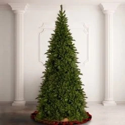 National Tree Company Artificial Giant Slim Christmas Tree, Green, Tiffany Fir, Includes Stand, 12 Feet
